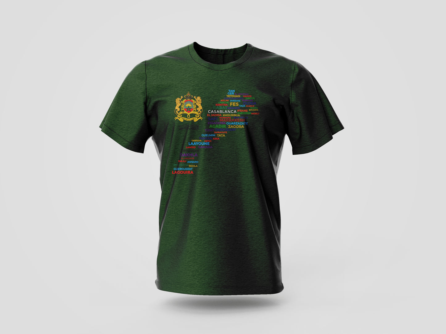 Map of Morocco (Short Sleeve T-Shirt)